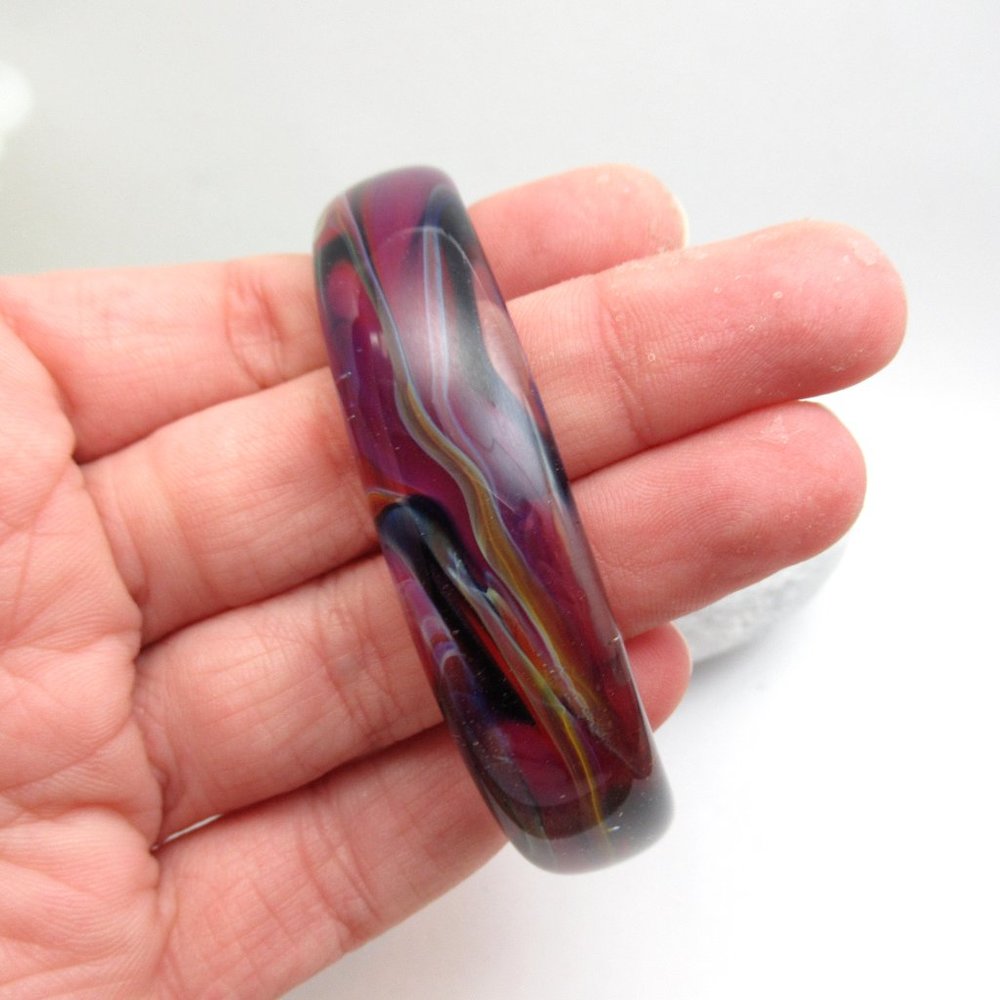 Kevin O' Grady Aurora Borealis glass cuff bracelet
